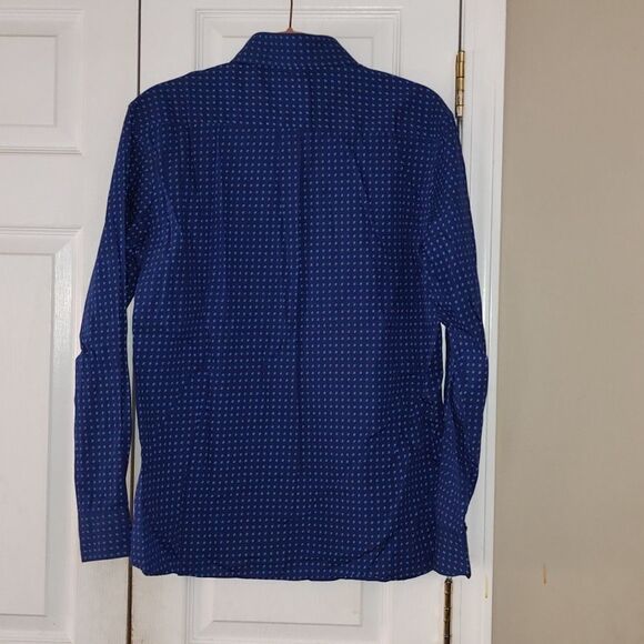 Arrow navy button down dress shirt sz 16.5 (42) - Picture 4 of 6